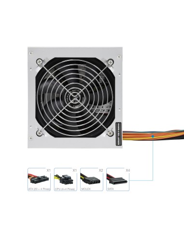 TQEP-500SSE unidad de fuente de alimentación 500 W 24-pin ATX ATX Plata