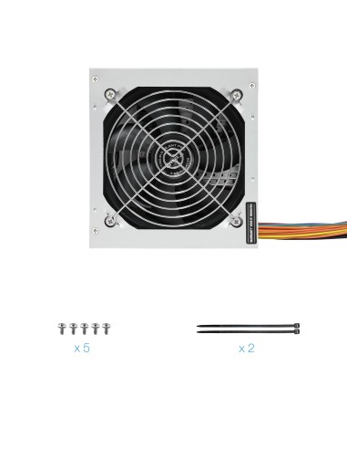 Fonte Ecopower II unidad de fuente de alimentación 500 W 20+4 pin ATX ATX Plata