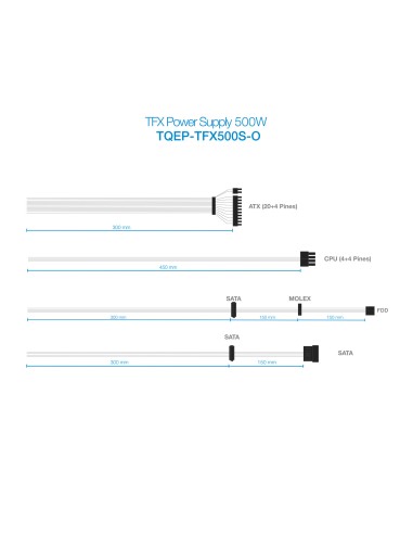 Ecopower II TFX OEM unidad de fuente de alimentación 500 W 20+4 pin ATX Plata