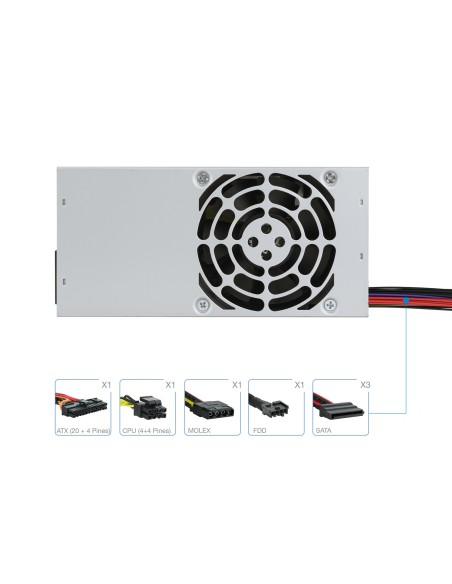Ecopower II TFX OEM unidad de fuente de alimentación 500 W 20+4 pin ATX Plata
