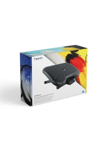 Reposapiés Ajustable en Altura e Inclinación, Negro