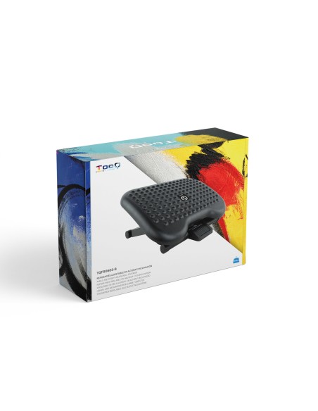 Reposapiés Ajustable en Altura e Inclinación, Negro