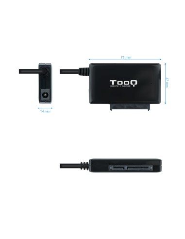 TQHDA-01A base de conexión para disco duro USB 3.2 Gen 1 (3.1 Gen 1) Type-A Negro