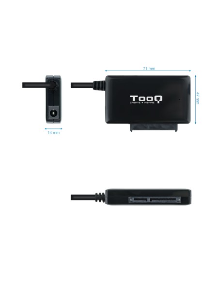 TQHDA-01A base de conexión para disco duro USB 3.2 Gen 1 (3.1 Gen 1) Type-A Negro