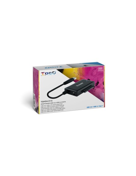 TQHDA-01A base de conexión para disco duro USB 3.2 Gen 1 (3.1 Gen 1) Type-A Negro