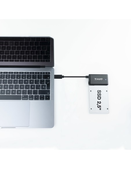 TQHDA-02C base de conexión para disco duro USB 3.2 Gen 1 (3.1 Gen 1) Type-C Negro