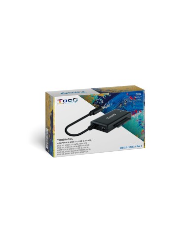 TQHDA-02C base de conexión para disco duro USB 3.2 Gen 1 (3.1 Gen 1) Type-C Negro