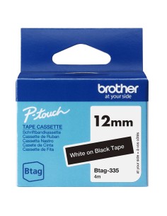BTAG-335 cinta para impresora de etiquetas Blanco sobre negro