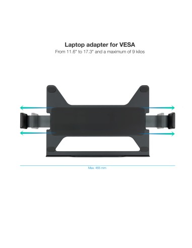 TQLH1117-B soporte para ordenador portátil Soporte articulado con bandeja para ordenador portátil Negro 43,9 cm (17.3")