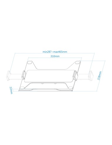 TQLH1117-B soporte para ordenador portátil Soporte articulado con bandeja para ordenador portátil Negro 43,9 cm (17.3")