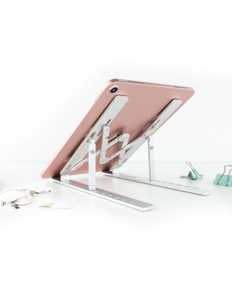 TQLRS0033-AL soporte para ordenador portátil Soporte para ordenador portátil y tableta Plata 38,1 cm (15")