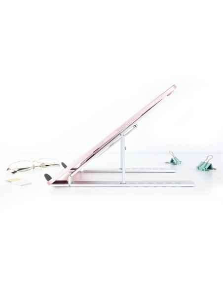 TQLRS0033-AL soporte para ordenador portátil Soporte para ordenador portátil y tableta Plata 38,1 cm (15")
