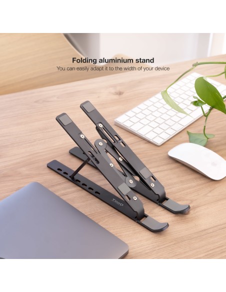 Soporte Elevador para Portátiles, Tablets, Móviles y Libros, Gris