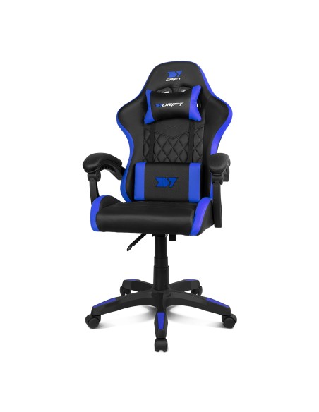 DR35EBL silla para videojuegos Silla para videojuegos de PC Asiento acolchado Negro, Azul
