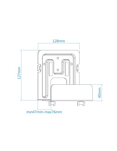 TQMPM4776 soporte de CPU Soporte de CPU para instalación en pared Negro
