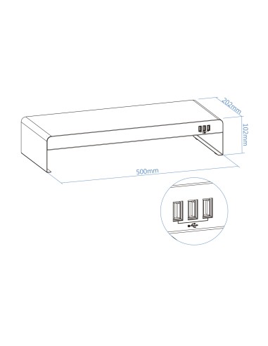 TQMR0124 soporte para monitor Independiente Negro