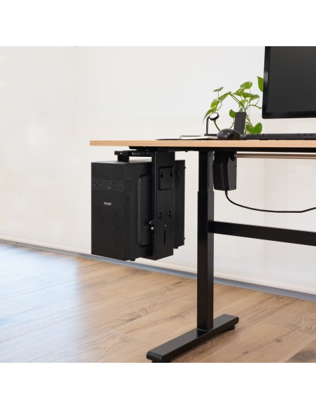 Soporte Metálico para CPU para Escritorio/Pared, Negro