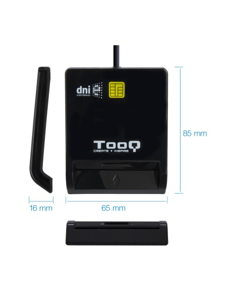 Lector de Tarjetas Inteligentes DNIe SIM USB-C, Negro