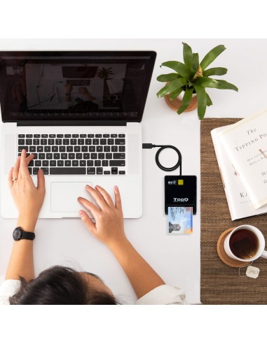 Lector de Tarjetas Inteligentes DNIe SIM USB-C, Negro