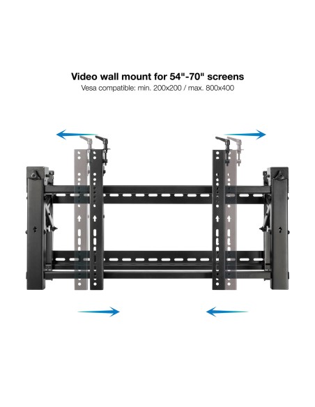 Soporte Video Wall de Pared para Pantalla 45- 70, Negro