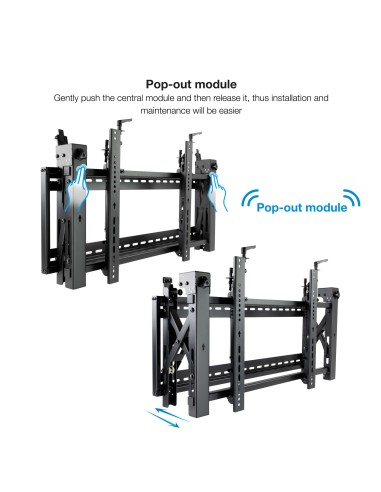 Soporte Video Wall de Pared para Pantalla 45- 70, Negro