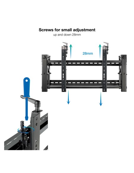 Soporte Video Wall de Pared para Pantalla 45- 70, Negro