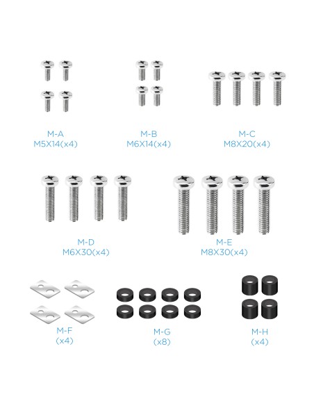 Soporte Video Wall de Pared para Pantalla 45- 70, Negro