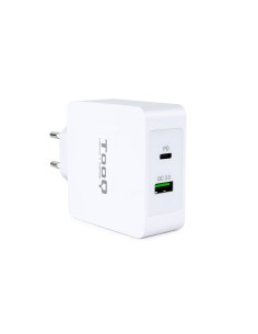 Cargador de Pared doble puerto USB-C PD + USB A QC3.0, 48W 2