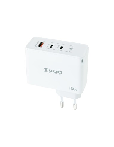 Cargador de Pared GaN 2xUSB-C/PD + USB-A/QC 100W, Blanco