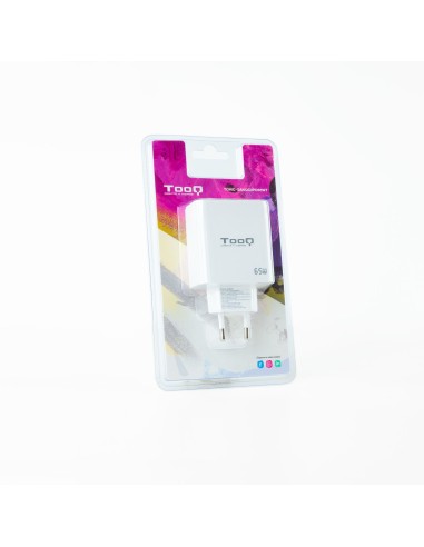Cargador de Pared GaN 2USB-C/PD + USB-A/QC 65W, Blanco