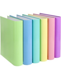 EXP 10 CARPETA ANILLAS SOFT A4 2 25MM CARTON FORRADO SURTID