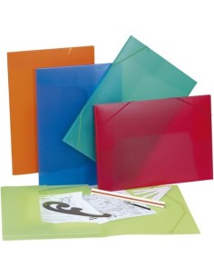 PAQ 5 CARPETAS DIBUJO A3 GOMAS Y SOLAPAS POLIPROP COLSURT