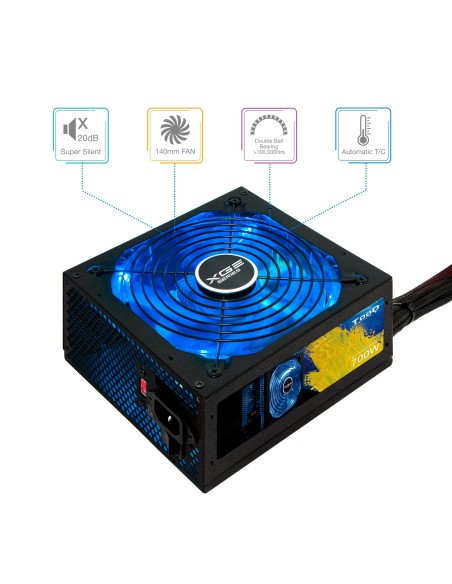 TQXGEII-700SAP unidad de fuente de alimentación 700 W 20+4 pin ATX ATX Negro