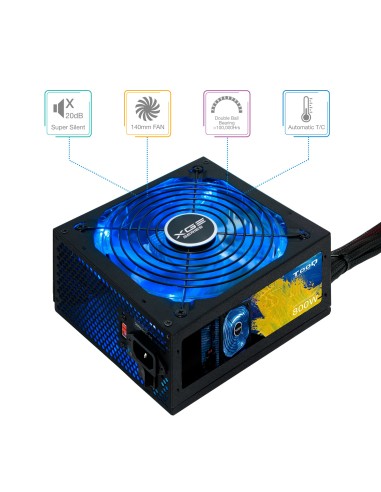 TQXGEII-800SAP unidad de fuente de alimentación 800 W 20+4 pin ATX ATX Negro