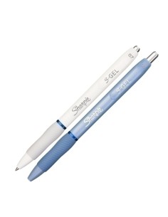 SHARPIE BOLÍGRAFO SGEL FASHION SURTIDOS  CUERPO BLANCO - AZUL CELESTE  0.7MM GEL AZUL - Pack de 12 unidades
