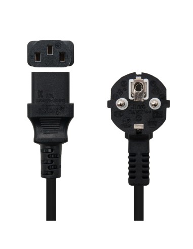 Cable Alimentación CPU, CEE7/M-C13/H, Negro, 2 m