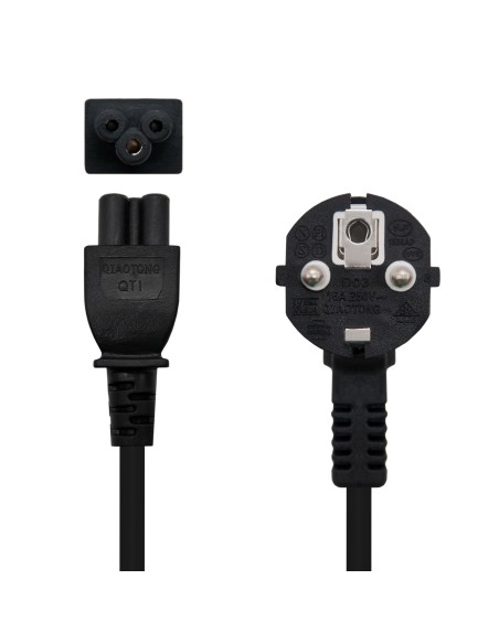 CABLE ALIM. TREBOL CEE7 ACODADO/M-C5/H 1.5 M