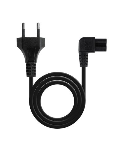NANOCABLE CABLE DE ALIMENTACION ACODADO CEE7/16/M-C7/H NEGRO 1.8 M