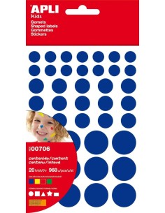 Bolsa 2oh gomets formas y colores surtidas permanentes