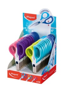 EXP 24 TIJERA ESCOLAR SENSOFT ASIMETRICA 13 CM FLEXIBLES