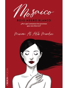 Mosaico rojo negro blanco
