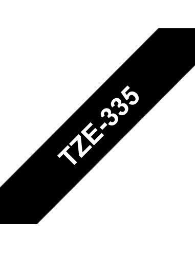 TZE-335 cinta para impresora de etiquetas Blanco sobre negro TZ