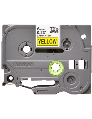 TZE-611 cinta para impresora de etiquetas Negro sobre amarillo
