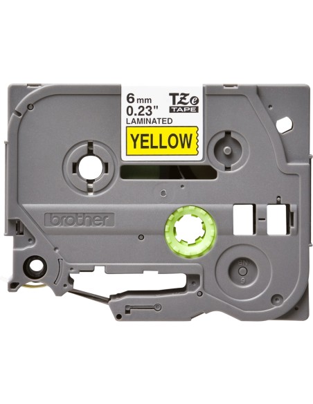 TZE-611 cinta para impresora de etiquetas Negro sobre amarillo