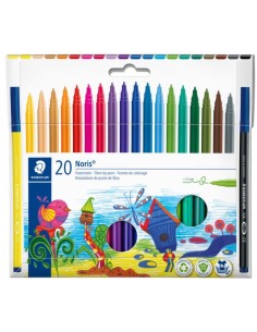 Estuche 20 rotuladores de colores noris club 326