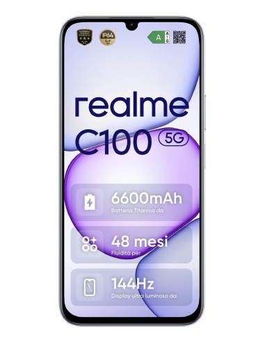 C100 5G 17,3 cm (6.8") SIM doble Android 16.0 USB Tipo C 4 GB 256 GB 6600 mAh Púrpura