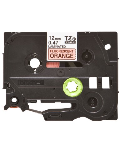 TZE-B31 cinta para impresora de etiquetas Negro sobre naranja fluorescente