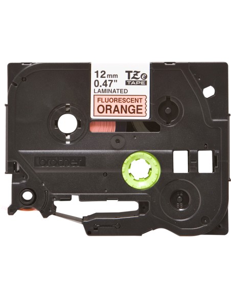 TZE-B31 cinta para impresora de etiquetas Negro sobre naranja fluorescente