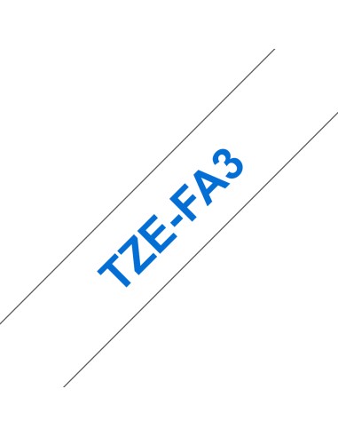 TZE-FA3 cinta para impresora de etiquetas Azul sobre blanco