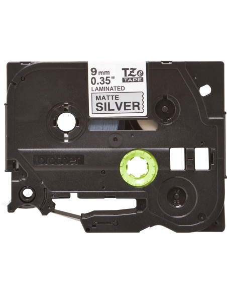 TZE-M921 cinta para impresora de etiquetas Negro sobre metálico